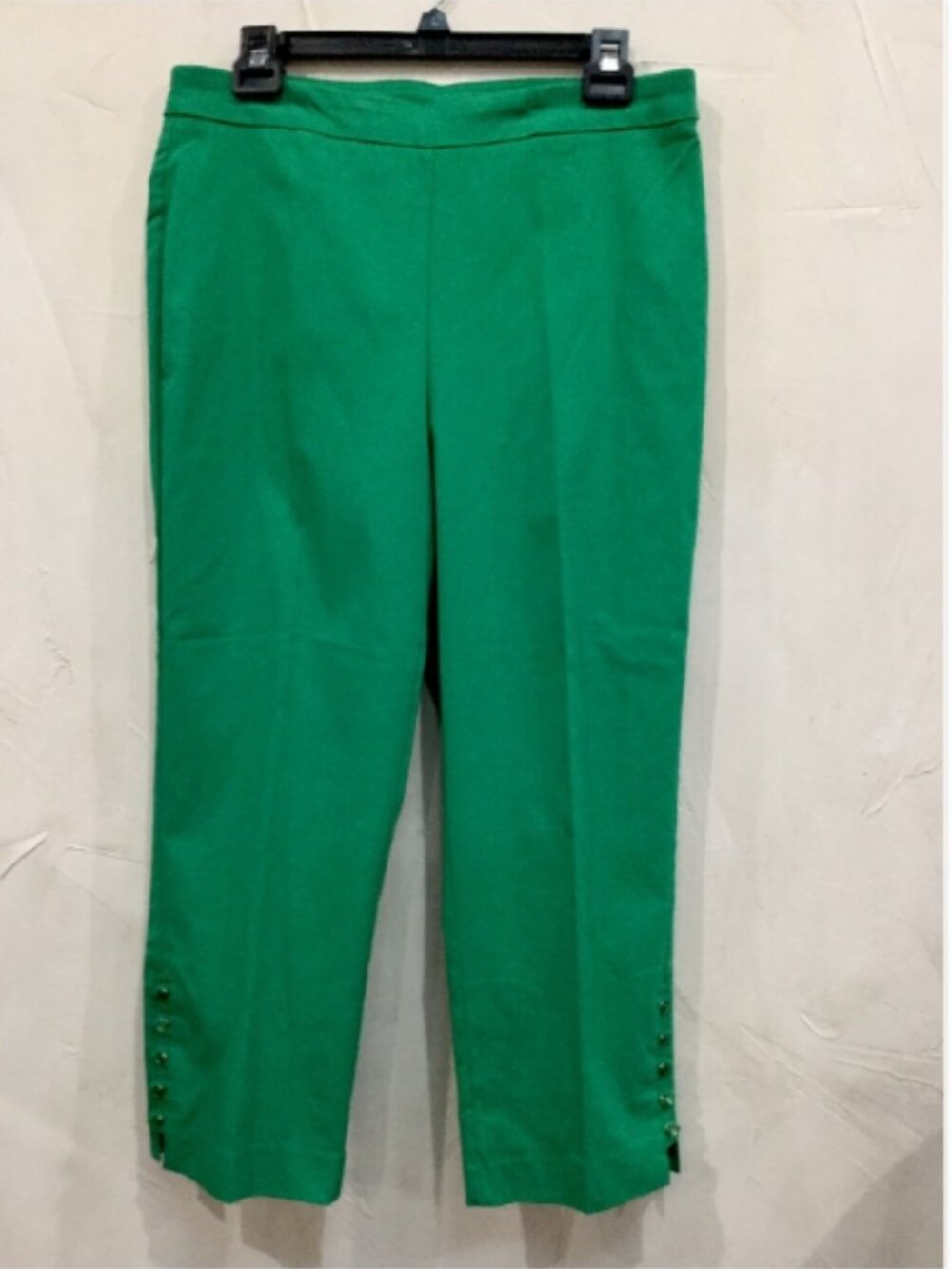 Zac & Rachel Women Siz 10 Crop Pants Pull On Slim Ankle Jelly Bean Green NWT $50
